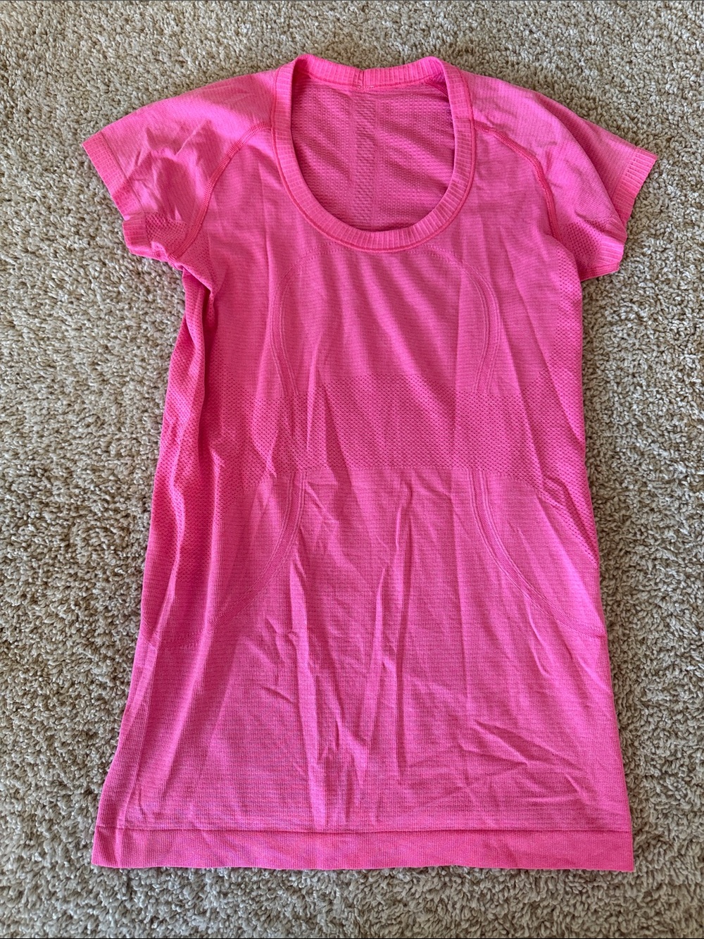 lululemon Pink Short Sleeve Athletic Tee